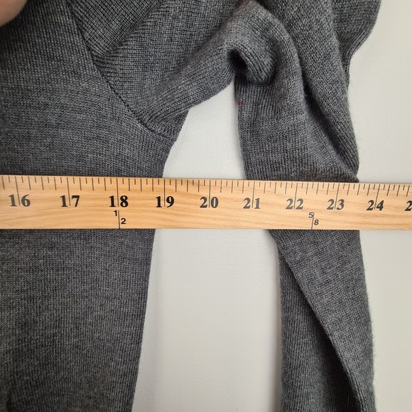 Banana Republic Factory‎ Men's Charcoal Merino Wool Blend Full Zip Sweater Small - Picture 7 of 9
